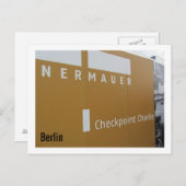 Berlin Checkpoint Charlie Briefkaart (Voorkant / Achterkant)