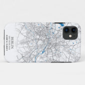 Berlin Duitsland City Map Coordinates Case-Mate iPhone Case (Achterkant (horizontaal))