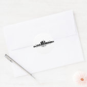 BERLIN Duitsland Hoofdstad Skyline Silhouette Ronde Sticker (Envelop)