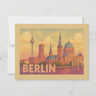Berlin Duitsland Icoon Scene Briefkaart