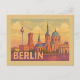 Berlin Duitsland Icoon Scene Briefkaart