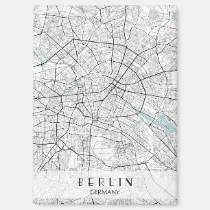 Berlin Duitsland Map Canvas Print Magneet