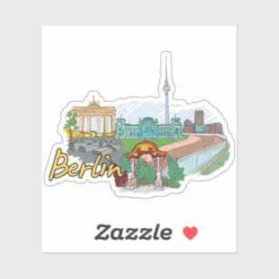 Berlin Duitsland Reizen Sticker, Duitse vakantie Sticker