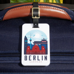 Berlin Duitsland Skyline Bagagelabel