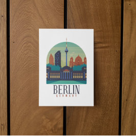 Berlin Duitsland Skyline Briefkaart
