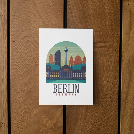 Berlin Duitsland Skyline  Briefkaart