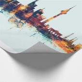 Berlin Duitsland Skyline Cadeaupapier (Hoek)