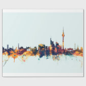 Berlin Duitsland Skyline Cadeaupapier (Vlak)