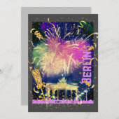 Berlin Fireworks Feestdagenkaart (Voorkant / Achterkant)