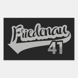 Berlin Friedenau 41 Classic City Nummer Rechthoekige Sticker