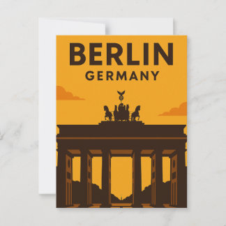 Berlin Germany Branden Travel Art Vintage Briefkaart