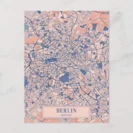 Berlin Germany Breezy City Map Travel Briefkaart