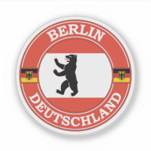 Berlin Germany Circle Embleem Sticker