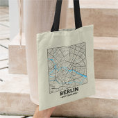 Berlin, Germany City Map Tote Bag