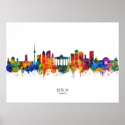 Berlin Germany Skyline Poster (Voorkant)
