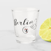 Berlin Heart Sweatshirt, Duitsland, Berlijn vlag Shot Glas (Voorkant)