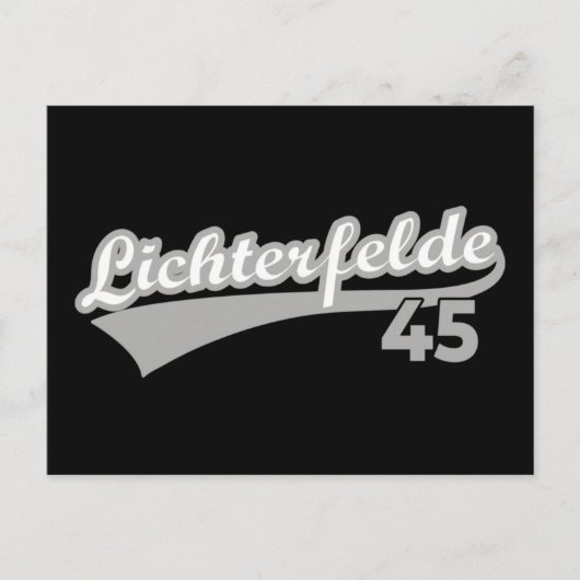 Berlin Lichterfelde 45 City Logo Nummer Briefkaart (Voorkant)