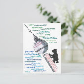 Berlin Mauer Wall East West Mauerfall Briefkaart (Staand voorkant)