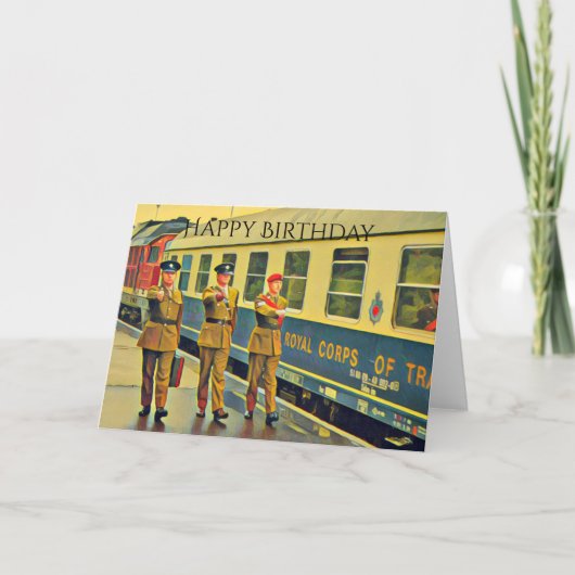 Berlin Military Train Birthday Card Kaart (Voorkant)