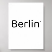Berlin - minimalistic typography poster (Voorkant)