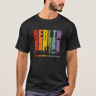 Berlin Retro Skyline Duitsland Reizen Duitse Pride T-shirt