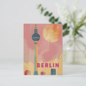 Berlin retro vintage briefkaart (Staand voorkant)