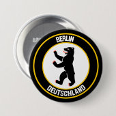 Berlin Round Emblem Ronde Button 7,6 Cm (Voorkant /achterkant)