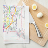 " BERLIN Schienennetz Geschirrtuch ... " Theedoek (Quarter Fold)