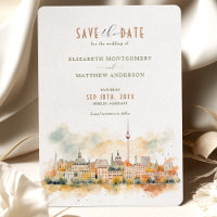 Berlin Skyline Duitsland Save-the-Date