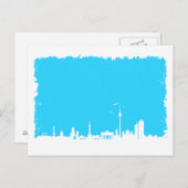 Berlin Skyline Farbe blau Briefkaart (Voorkant / Achterkant)