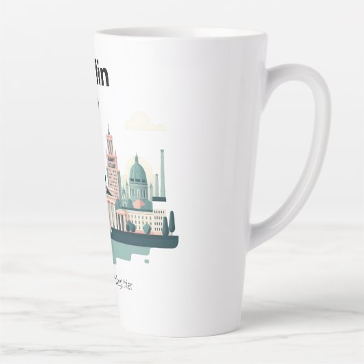 Berlin Skyline Tasse – Heimatliebe Pur Latte Mok (Rechts)