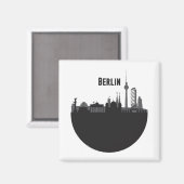 Berlin Stadt Silhouette Skyline Magneet (Voorkant / Achterkant)
