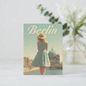 Berlin vintage 50s travel briefkaart (Staand voorkant)