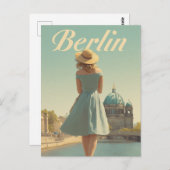 Berlin vintage 50s travel briefkaart (Voorkant / Achterkant)