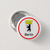 Berliner Stadtwappen Ronde Button 3,2 Cm (Voorkant /achterkant)