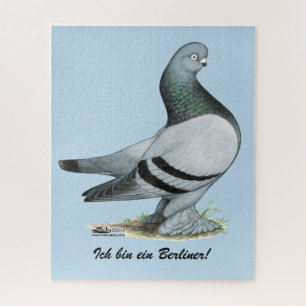 Berliner Tumbler Pigeon Blue Bar Legpuzzel