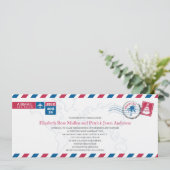 BERMUDA Airmail Faire-part de mariage (Debout devant)