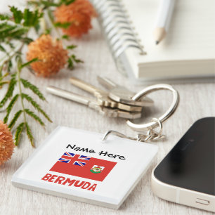 Bermuda Bermidiaanse Vlag Gepersonaliseerd Sleutelhanger