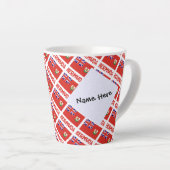 Bermuda Bermudaanse vlag betegeld gepersonaliseerd Latte Mok (Rechterhoek)