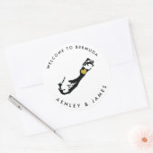Bermuda Bruiloft Welkom Sticker voor Doos, Tas (Envelop)