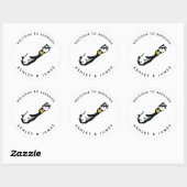 Bermuda Bruiloft Welkom Sticker voor Doos, Tas (Vel)