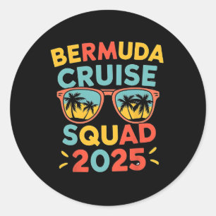 Bermuda Cruise 2025 Vakantie Reis Overeenkomstige  Ronde Sticker