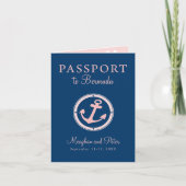 Bermuda Cruise Passport bruiloft uitnodiging (Voorkant)