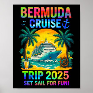 Bermuda Cruise Squad 2025 Familie Zee Avontuur Mat Poster