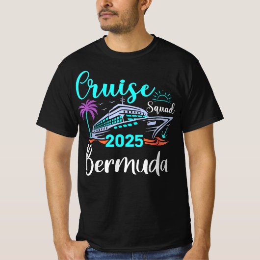 Bermuda Cruise Squad 2025 T-Shirt – Family Vacatio (Devant)