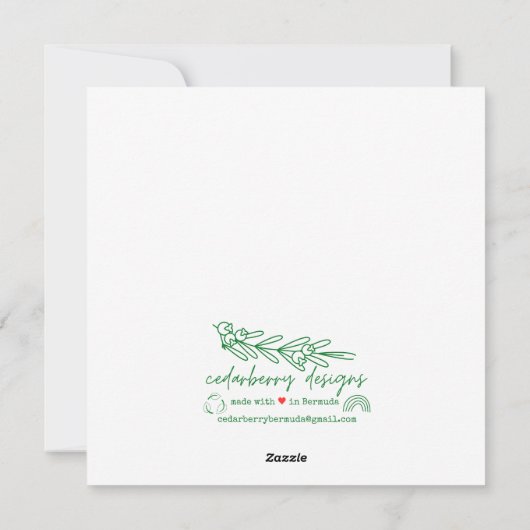 Bermuda Daisy Flat Kaart (Achterkant)