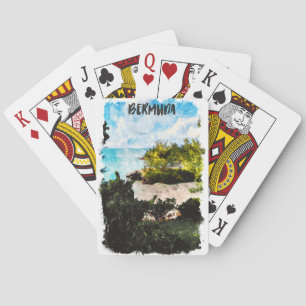 Bermuda-eilanden Tropisch landschap Pokerkaarten