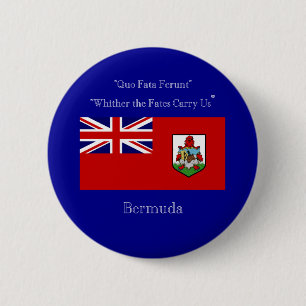 Bermuda Flag en Motto Ronde Button 5,7 Cm