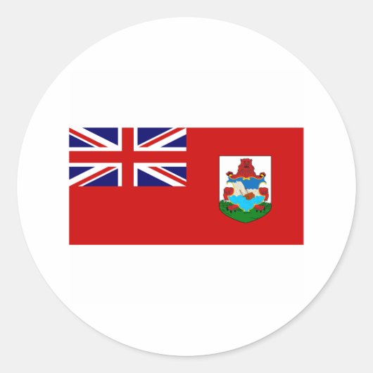 Bermuda FLAG International Ronde Sticker (Voorkant)