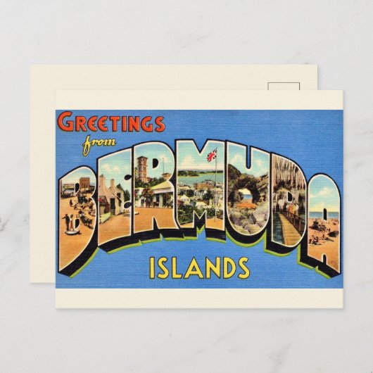 Bermuda Groeten Ansichtkaart Briefkaart (Voorkant / Achterkant)